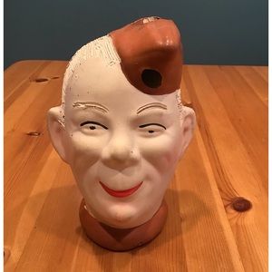 VINTAGE WWll US ARMY ELMER HEAD PLANTER ROBINSON RANSBOTTOM POTTERY OHIO 1940